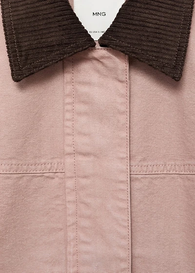 Corduroy collar denim jacket