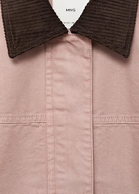 Corduroy collar denim jacket