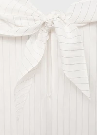 Striped blouse with handkerchief