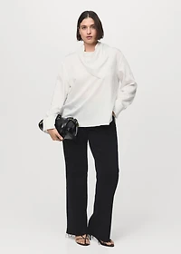 Striped blouse with handkerchief