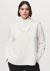 Striped blouse with handkerchief