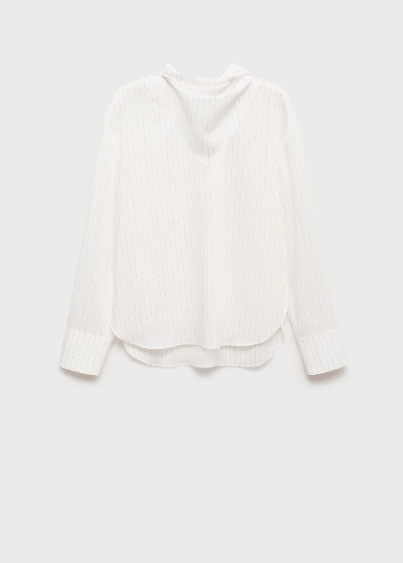 Striped blouse with handkerchief