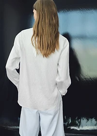 Striped blouse with handkerchief