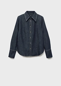 Denim shirt with seams