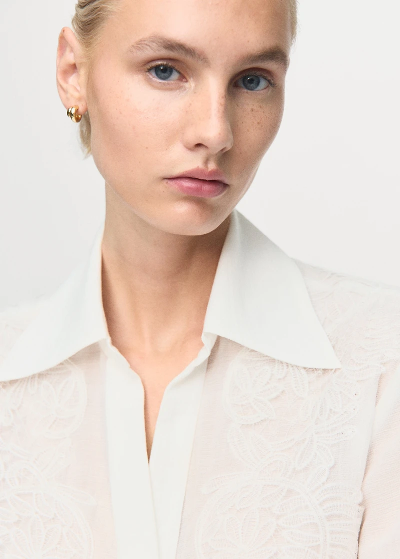 Lyocell shirt with patches