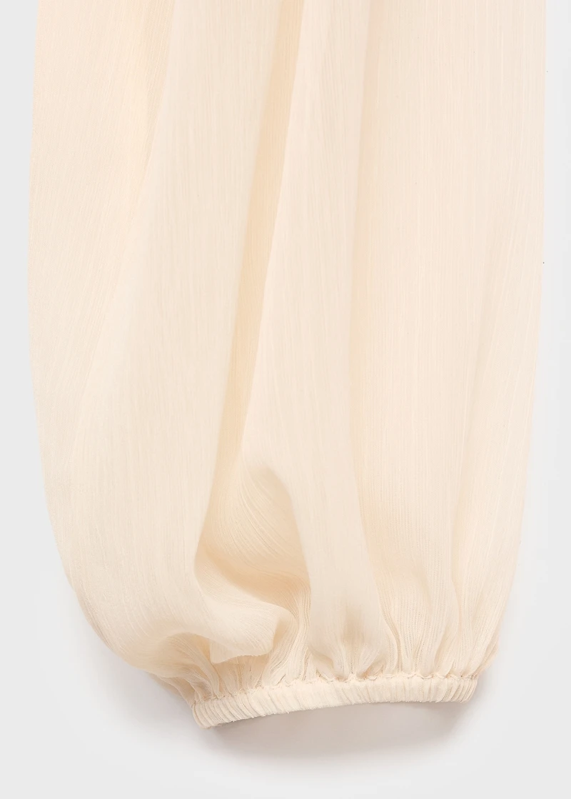 Lace combination blouse