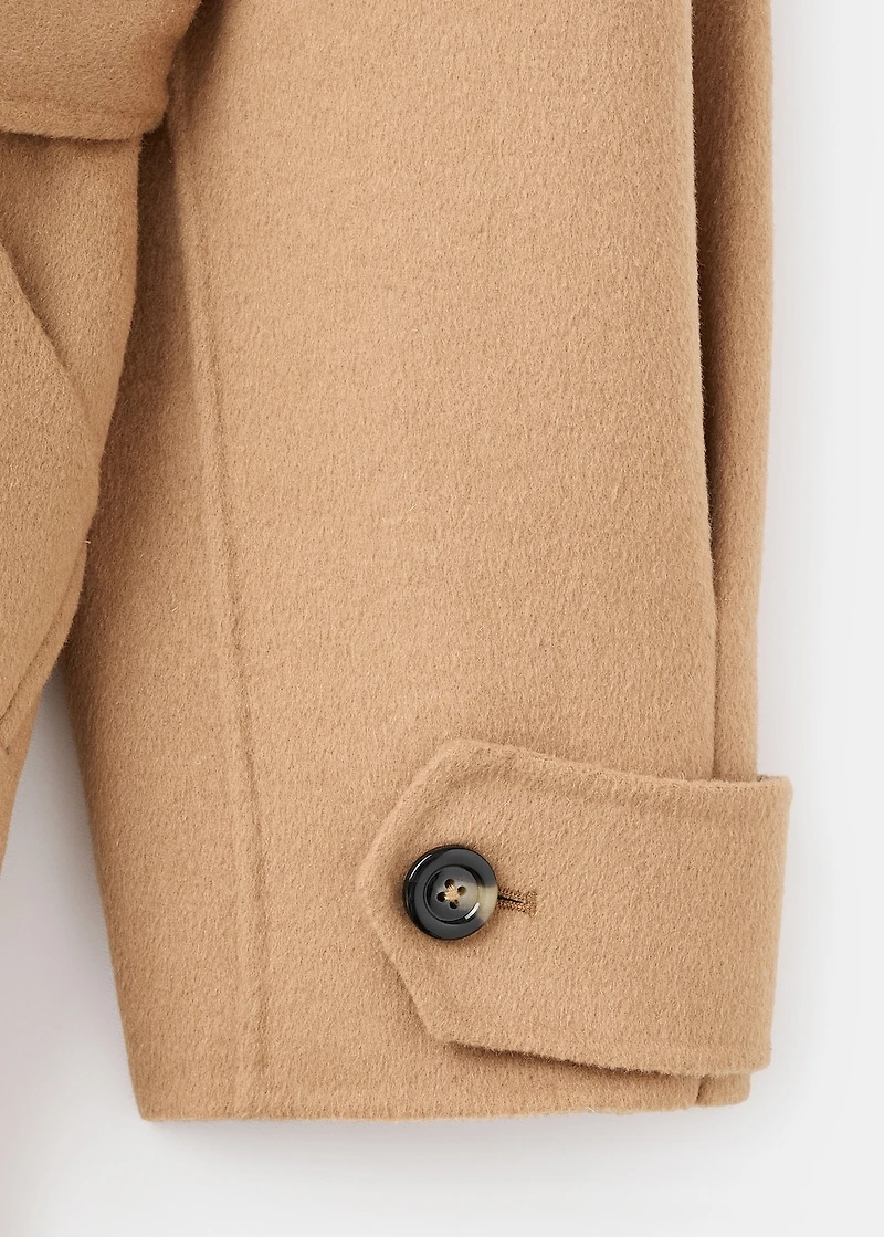 Double-breasted wool coat