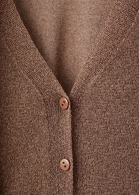 Fine-knit cardigan with foulard