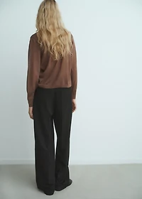 Fine-knit cardigan with foulard