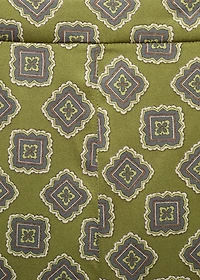 Geometric-print satin pants