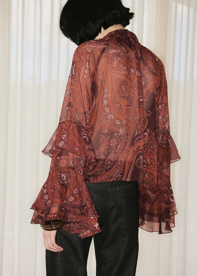 Paisley print blouse