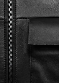 100% leather jacket with pockets