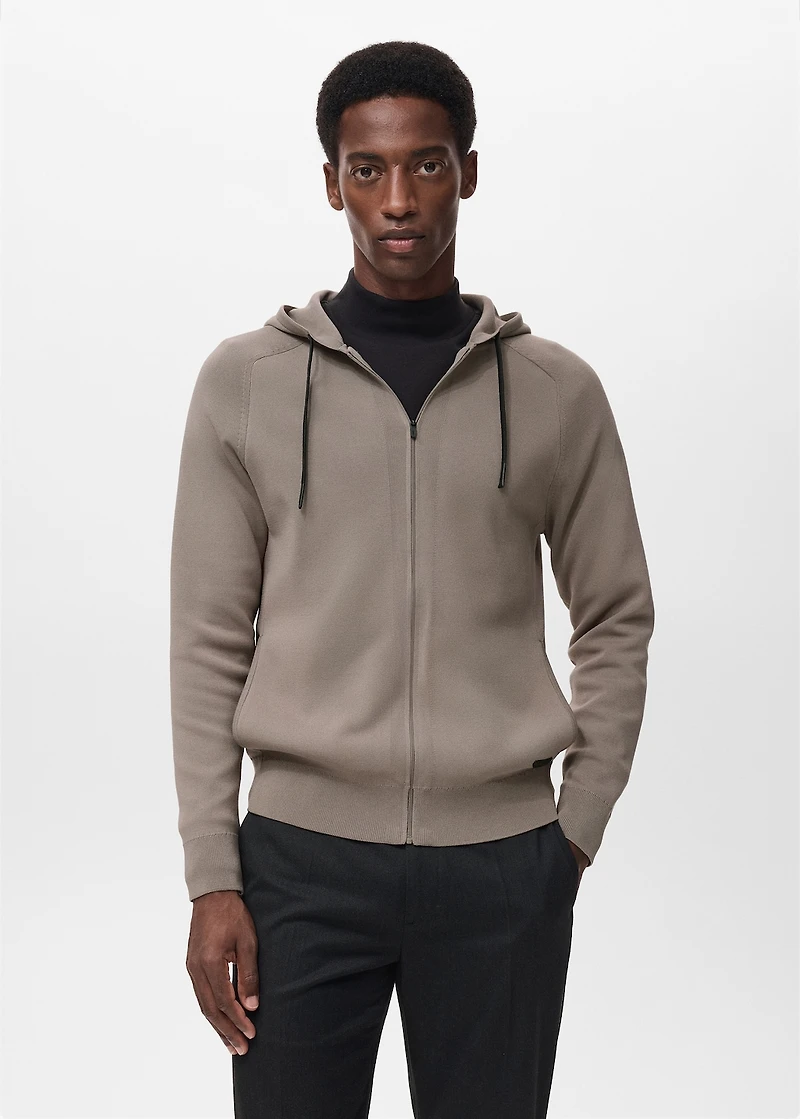 Thermoregulating zip-up sweatshirt