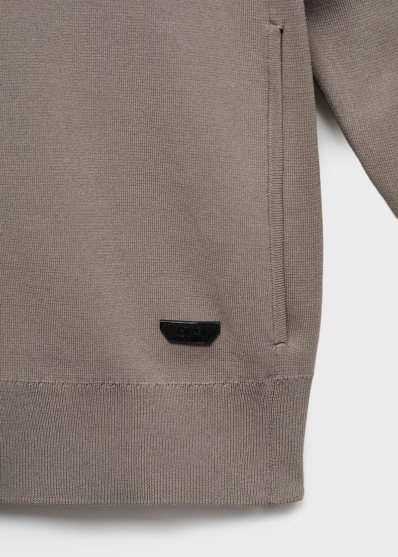 Thermoregulating zip-up sweatshirt