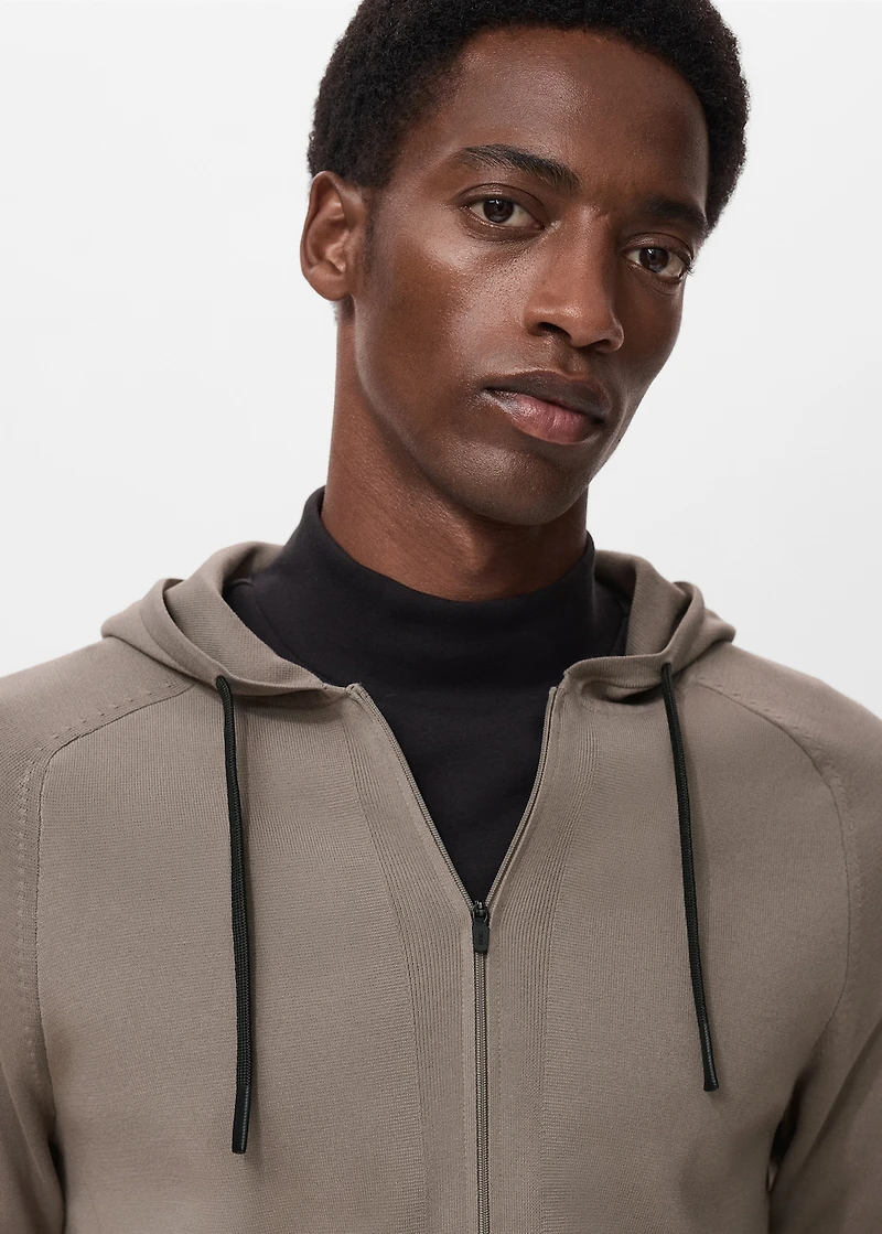 Thermoregulating zip-up sweatshirt