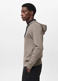 Thermoregulating zip-up sweatshirt