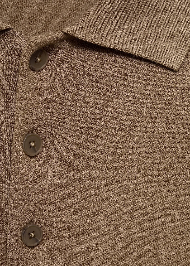 Knitted polo-neck sweater