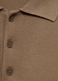 Knitted polo-neck sweater