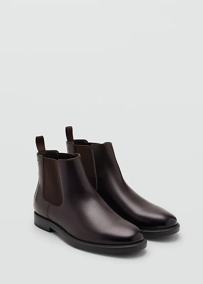 Faux-leather chelsea ankle boots