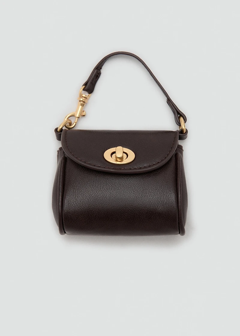 Multi-charm bear handbag keyring