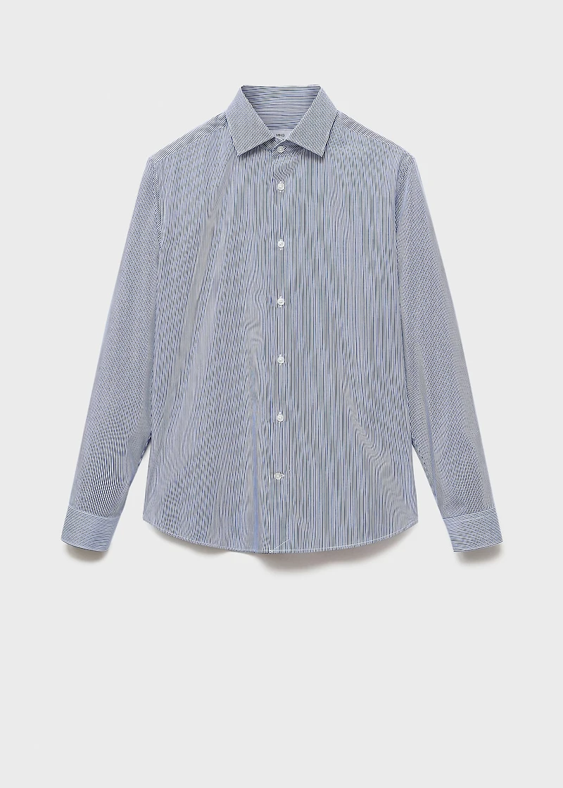 100% cotton striped slim-fit shirt