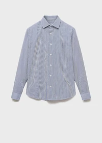 100% cotton striped slim-fit shirt