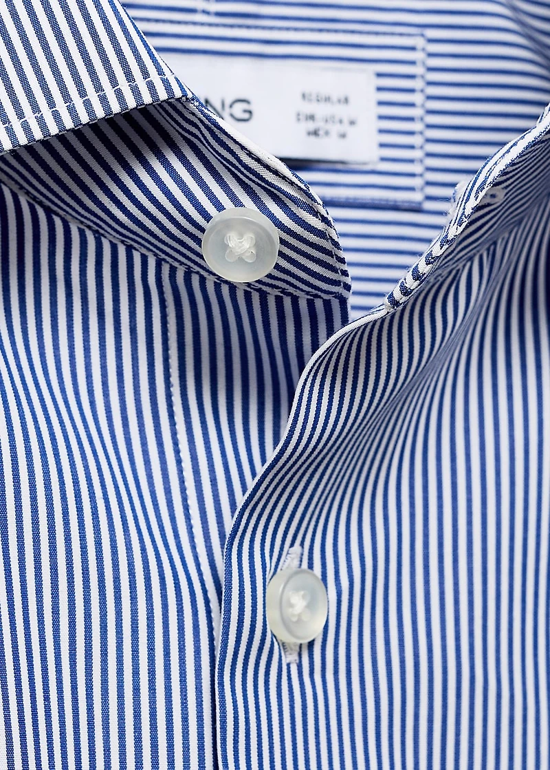100% cotton striped slim-fit shirt