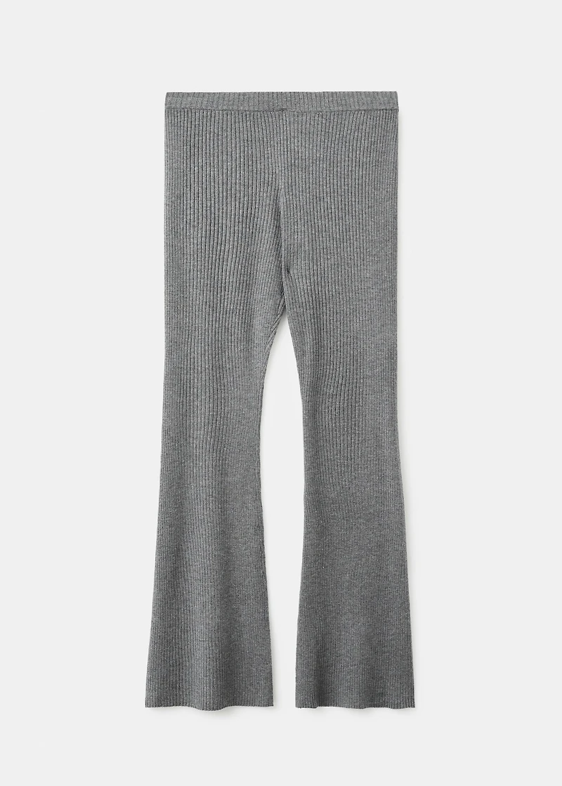 Ribbed flared pants