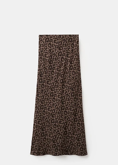 Long leopard-print skirt