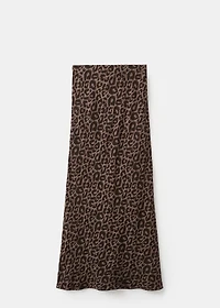 Long leopard-print skirt