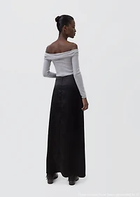 Long leopard-print skirt