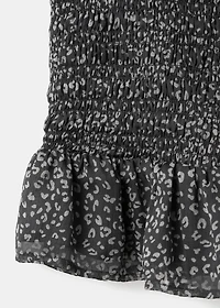 Leopard-print skirt with ruffles