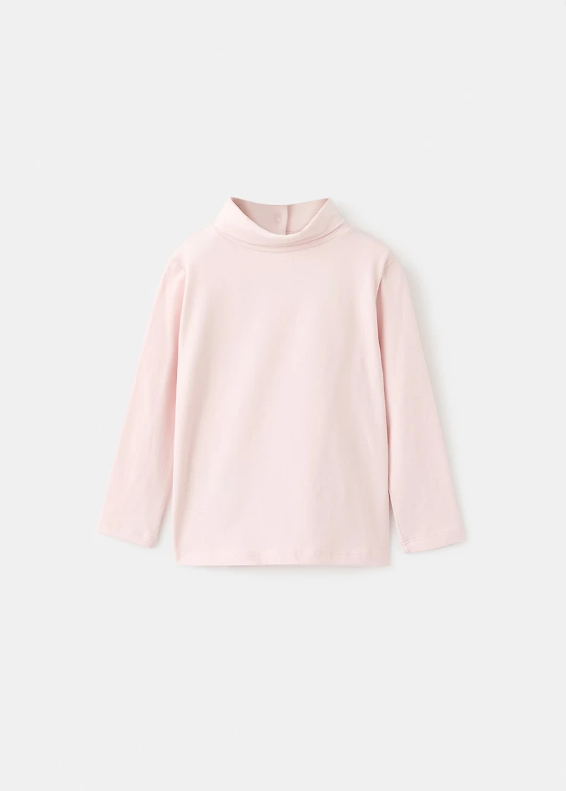 Turtleneck cotton T-shirt