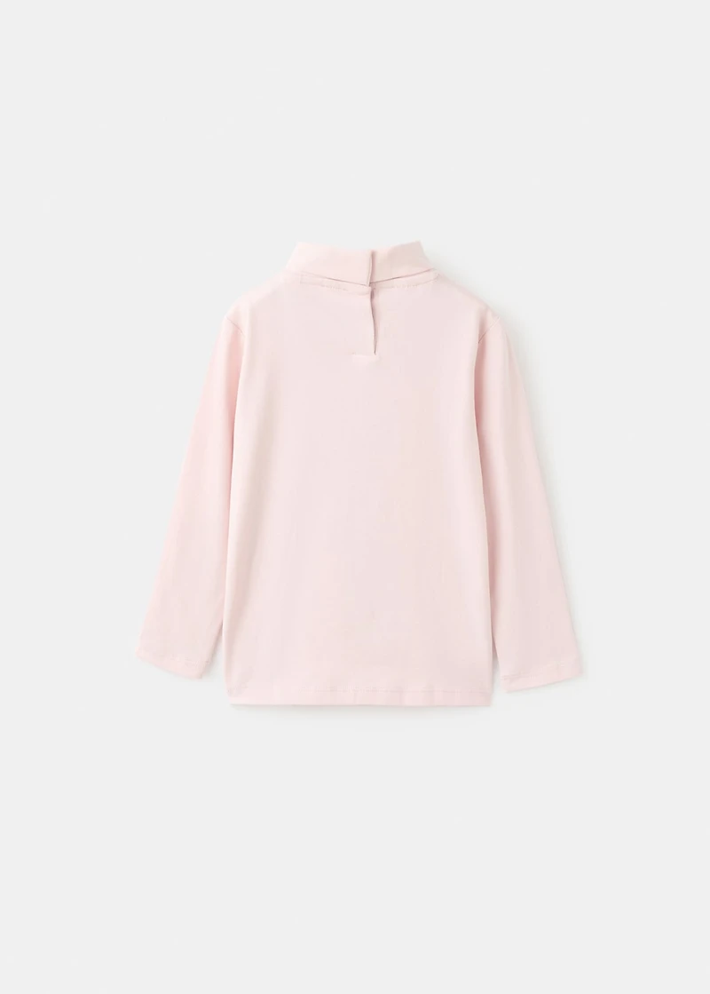 Turtleneck cotton T-shirt