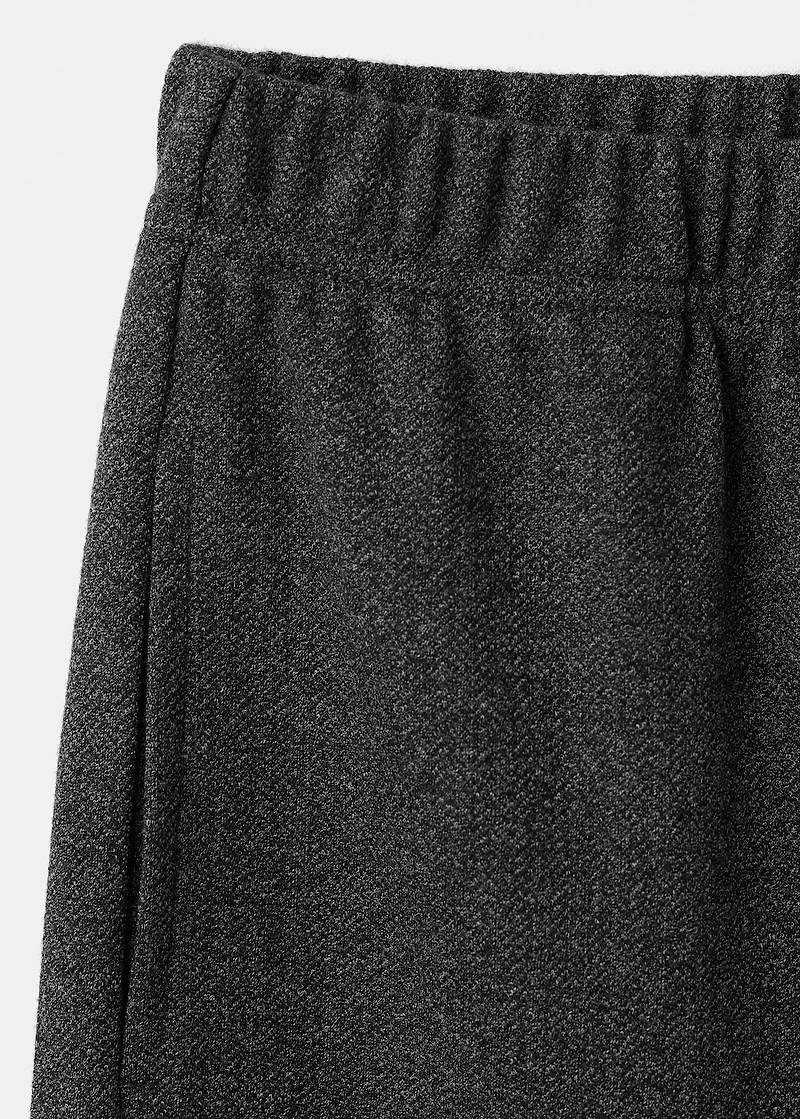 Straight knitted pants