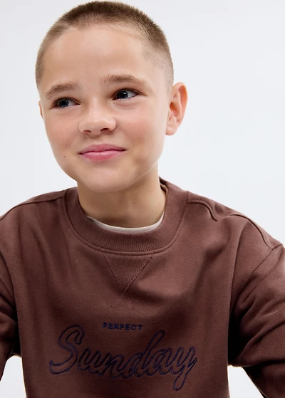 Embroidered cotton sweatshirt