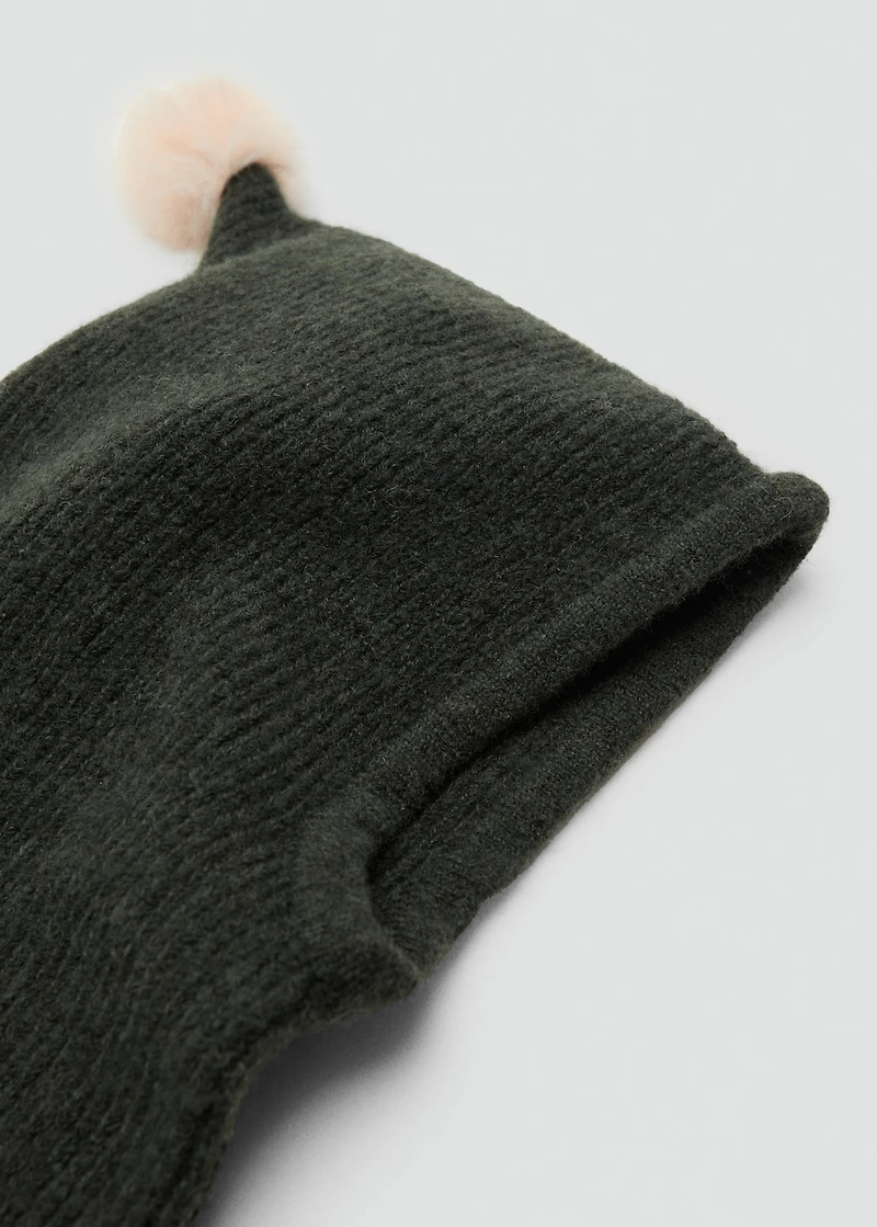 Bobble-knit balaclava