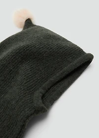 Bobble-knit balaclava