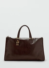 Maxi shiny handbag with straps