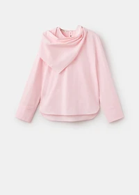 Poplin blouse with handkerchief