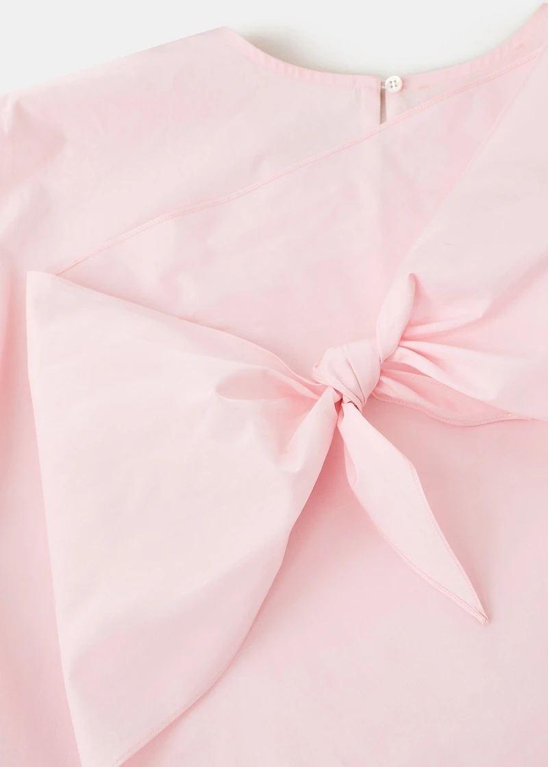 Poplin blouse with handkerchief