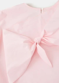 Poplin blouse with handkerchief