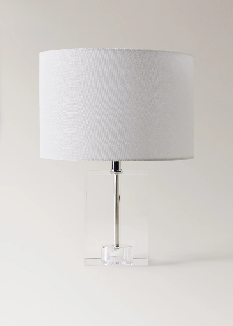 Table lamp with glass base