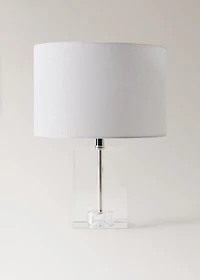 Table lamp with glass base