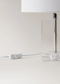 Table lamp with glass base