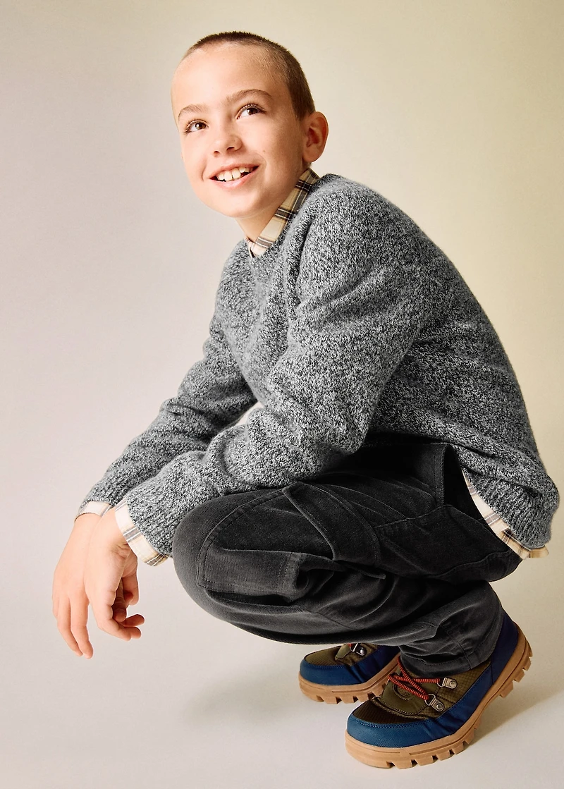 Marbled knitted sweater