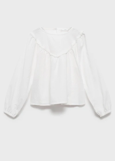 Blouse with lace trim details