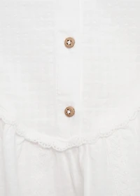 Blouse with lace trim details