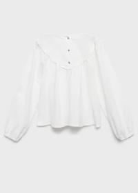 Blouse with lace trim details