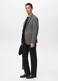 Slim fit microstructure blazer